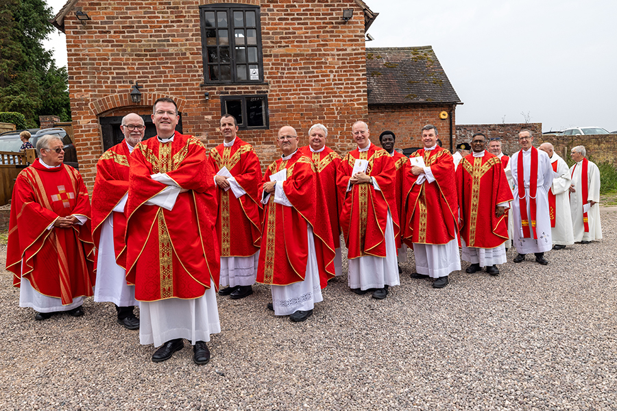 Pilgrims gather at Harvington Hall, the ‘House of Secrets’